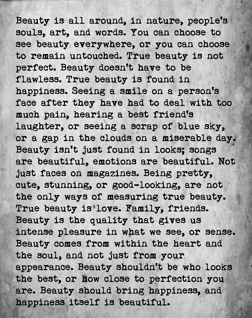 What make a person beautiful